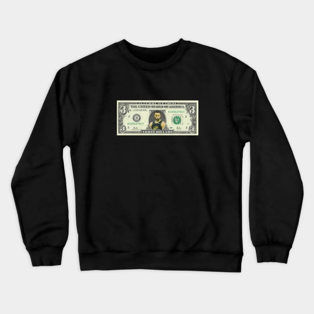 Steph Curry Dollar Crewneck Sweatshirt by Cartoons by NICO